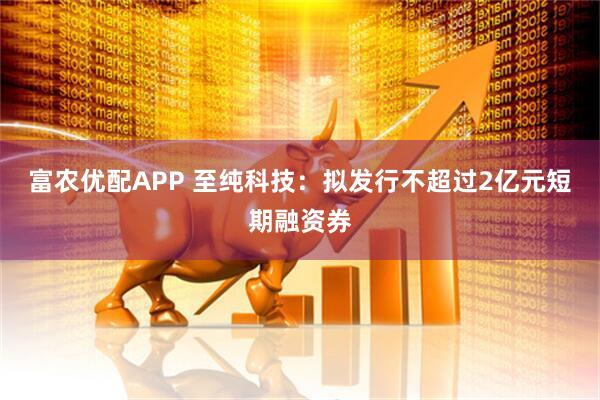 富农优配APP 至纯科技：拟发行不超过2亿元短期融资券